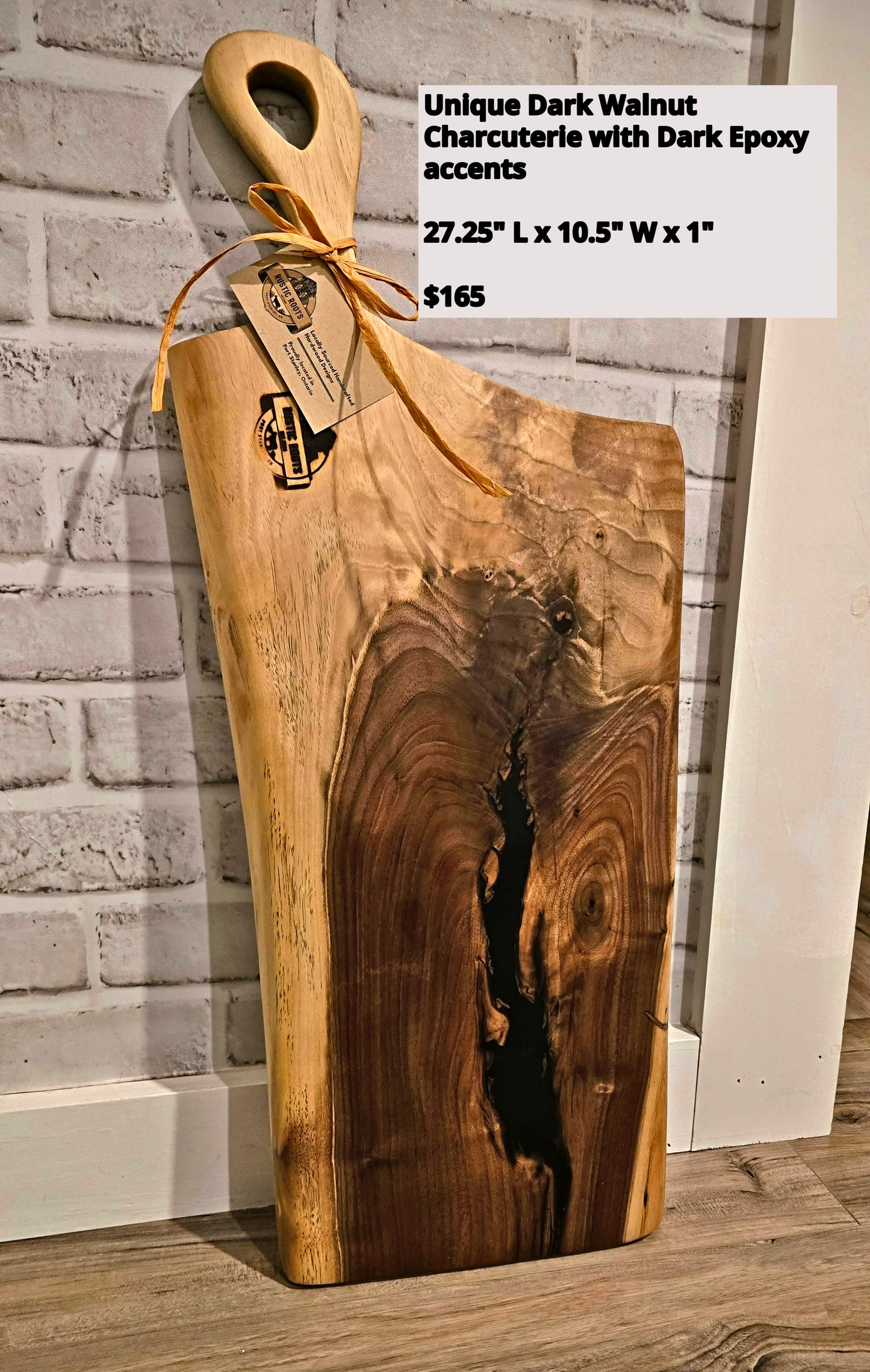 Unique Dark Walnut W/ Dark Epoxy Accents