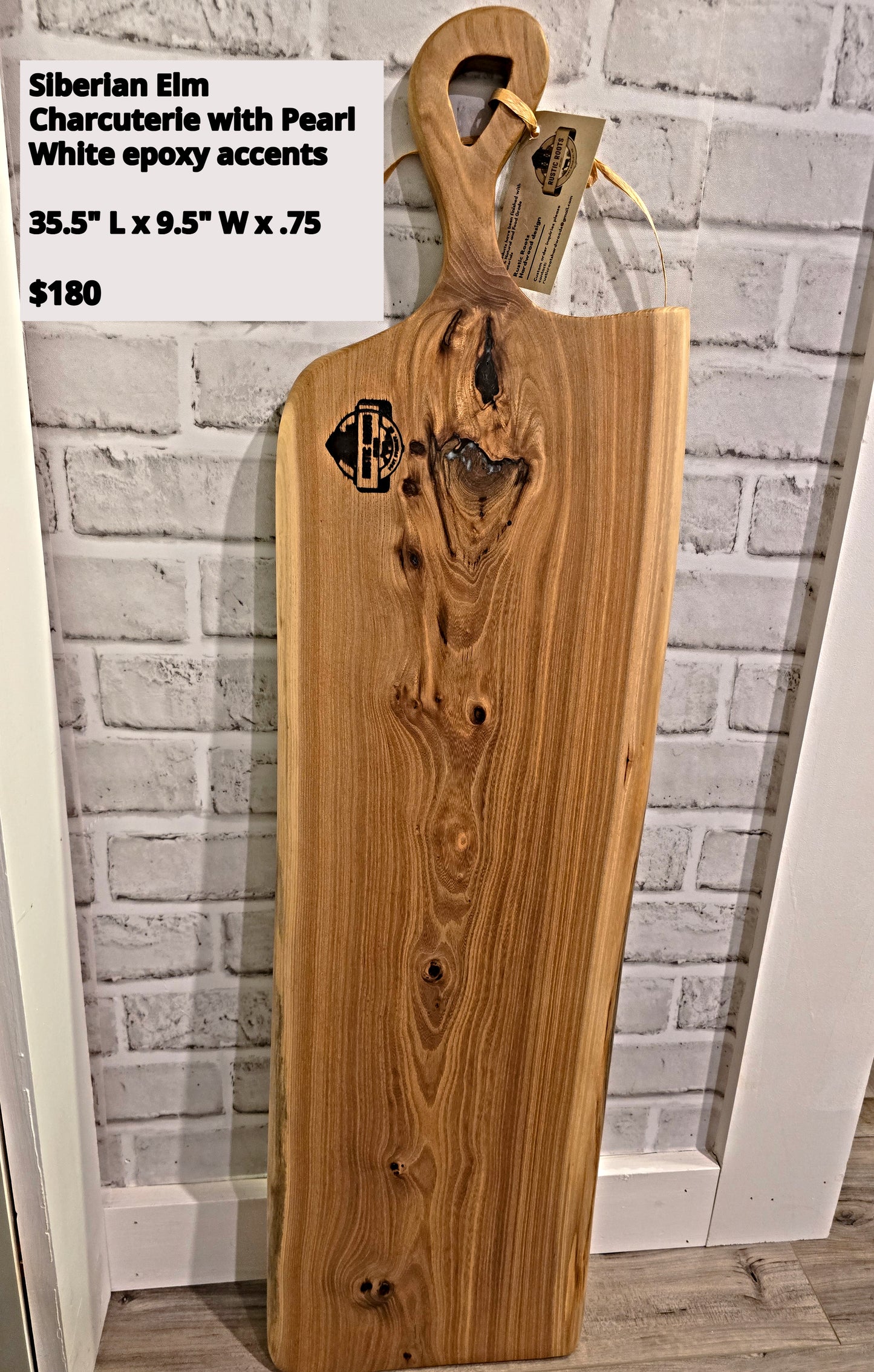 ✨Large Siberian Elm Charcuterie W/ Pearl Epoxy Accents✨