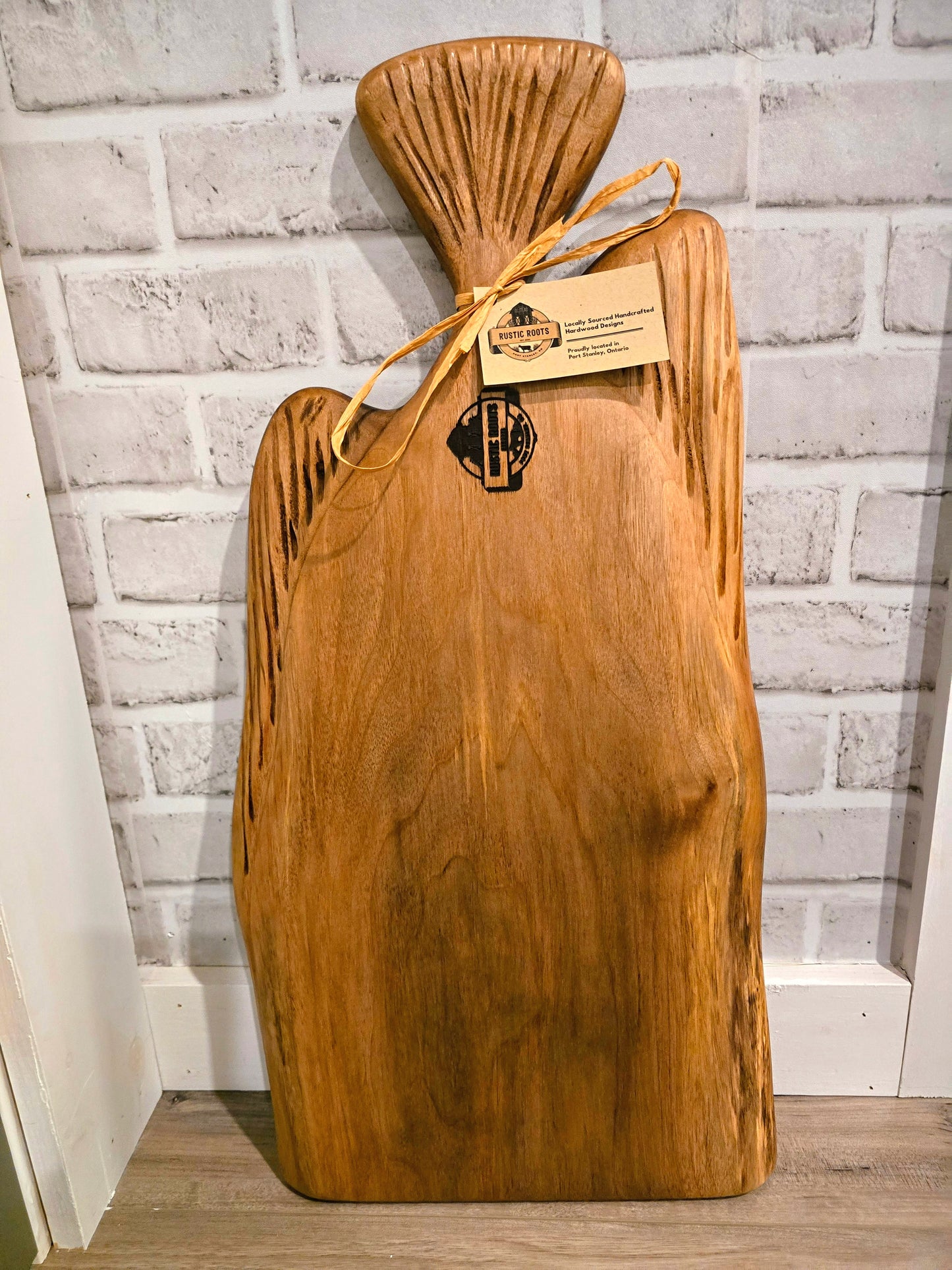 Novelty Dark Walnut "Fish" Charcuterie