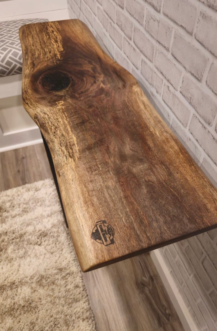 Dark Walnut Epoxy Console Table